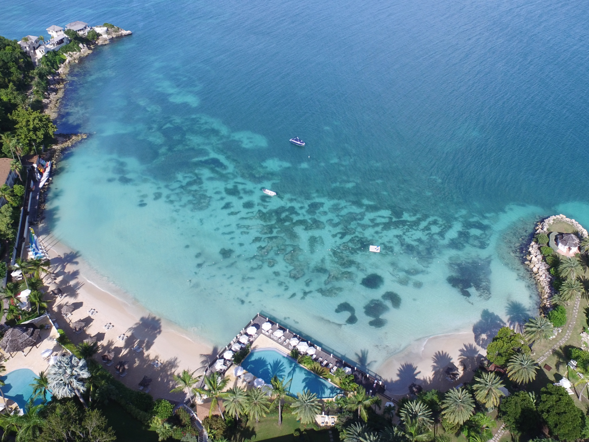 Aerial View of Blue Water Resort and Spa In Antigua