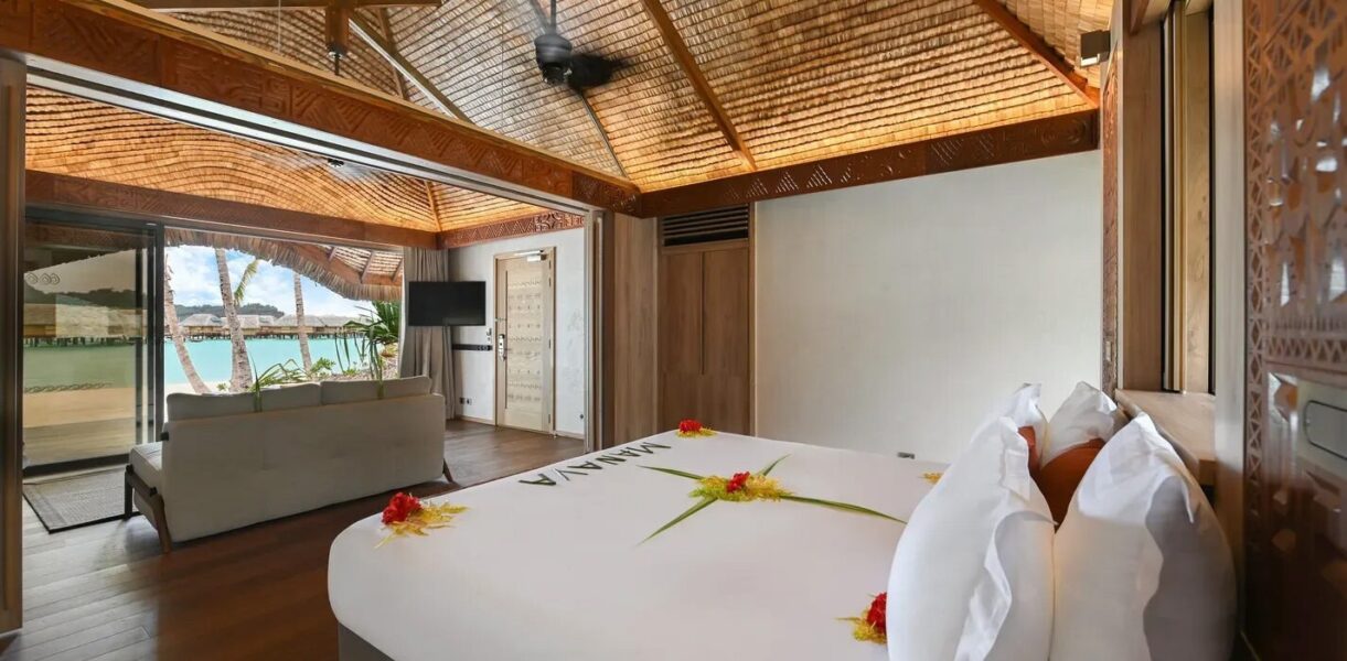 French Polynesia luxury resort.